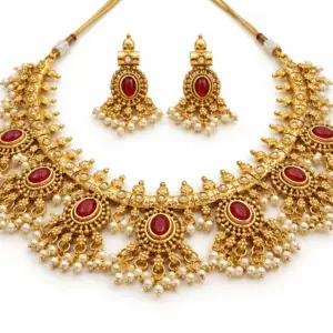 Meenwari Copper Choker Necklace Set